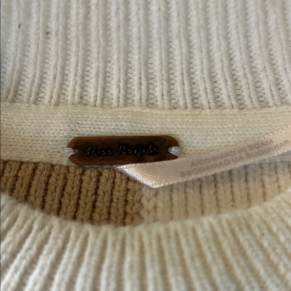 Free People Easy Street Checked Tunic Sweater NWT Small Oversized - Picture 5 of 6